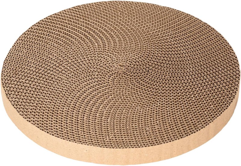 THAMIAO Round cat Scratcher Refill, 10 inch Diameter, 7/8 inch Thickness Scratcher Replacement Pads, Scratching Board Circle, Scratch pad, scratchers for Indoor Cats (1pcs) - Image 1